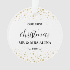 Create Your Own Our First Christmas Married Ornament