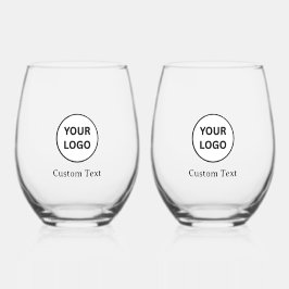 Create Your Own Personalize Add Logo, text Weinglas Ohne Stiel