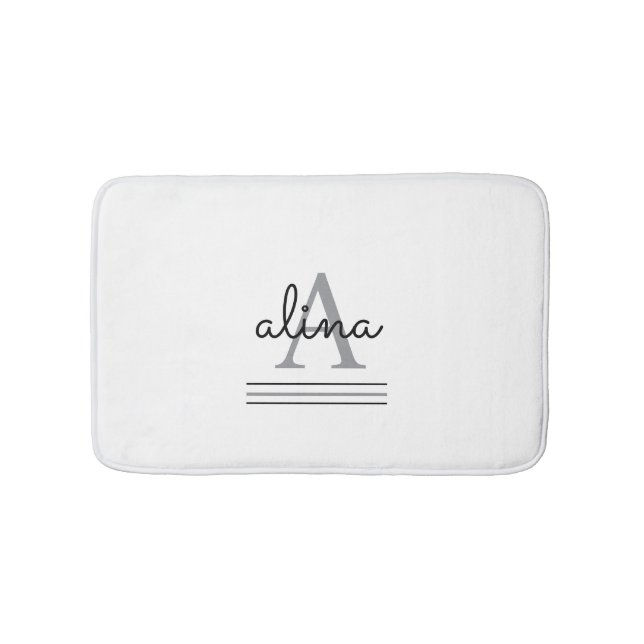 Create Your Own Personalize Monogram Badematte (Vorderseite)