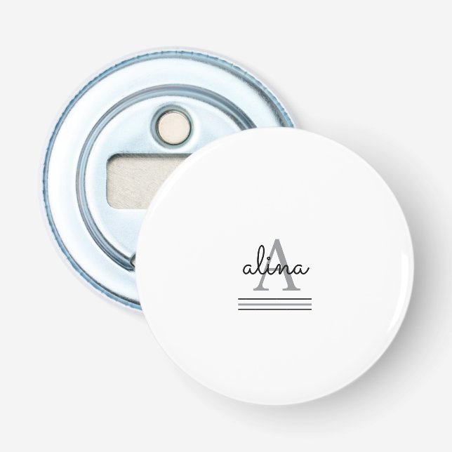 Create Your Own Personalize Monogram Flaschenöffner (Vorderseite)