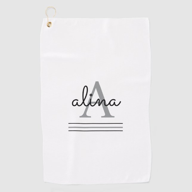 Create Your Own Personalize Monogram Golfhandtuch (Vorderseite)