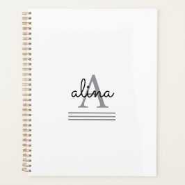 Create Your Own Personalize Monogram Spiral Planer