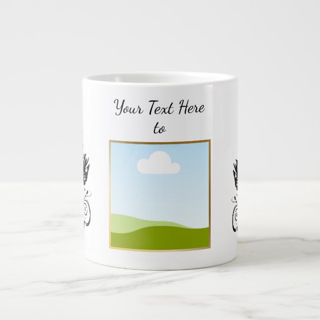 Create Your Own personalized Template Text  Jumbo-Tasse (Vorderseite)