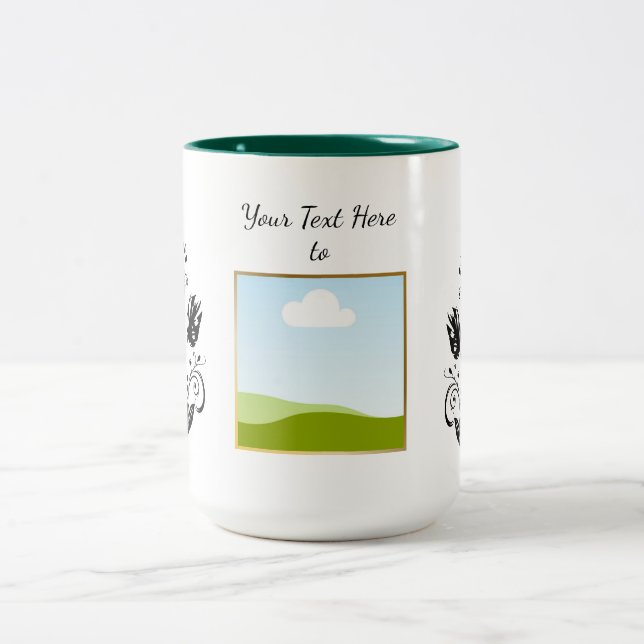 Create Your Own personalized Template Text  Zweifarbige Tasse (Mittel)