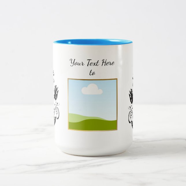 Create Your Own personalized Template Text  Zweifarbige Tasse (Mittel)