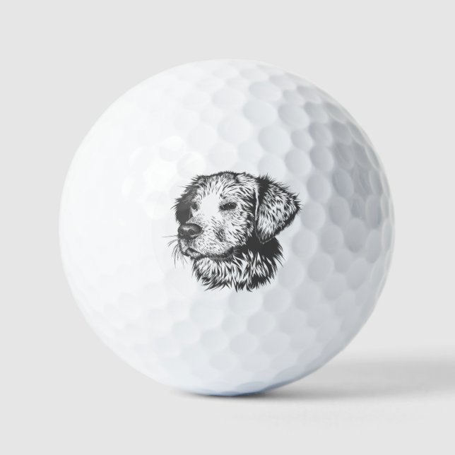 Create Your Own Pet Dog Customized Golfball (Vorderseite)