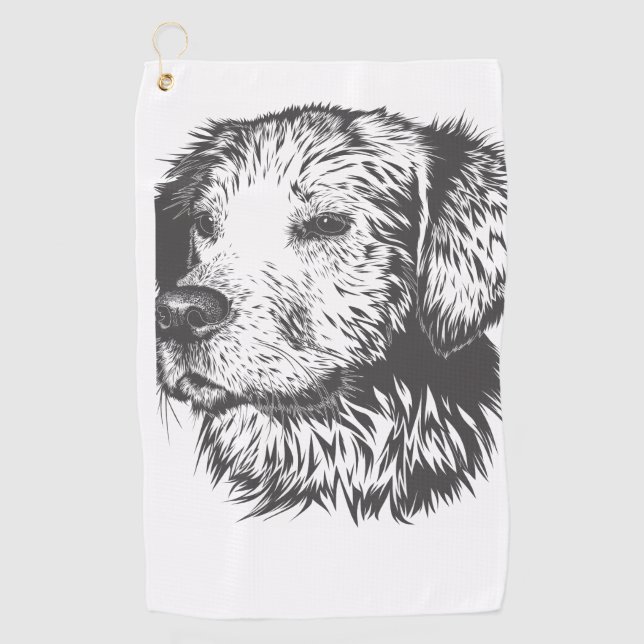 Create Your Own Pet Dog Customized Golfhandtuch (Vorderseite)