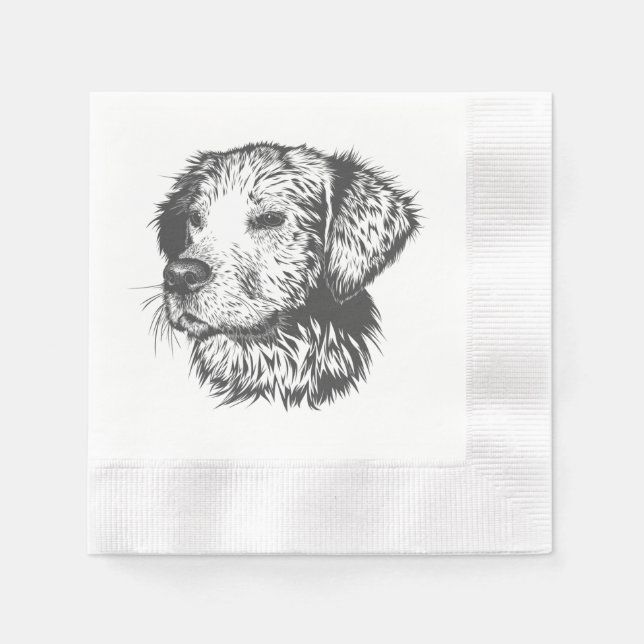 Create Your Own Pet Dog Customized Serviette (Vorderseite)