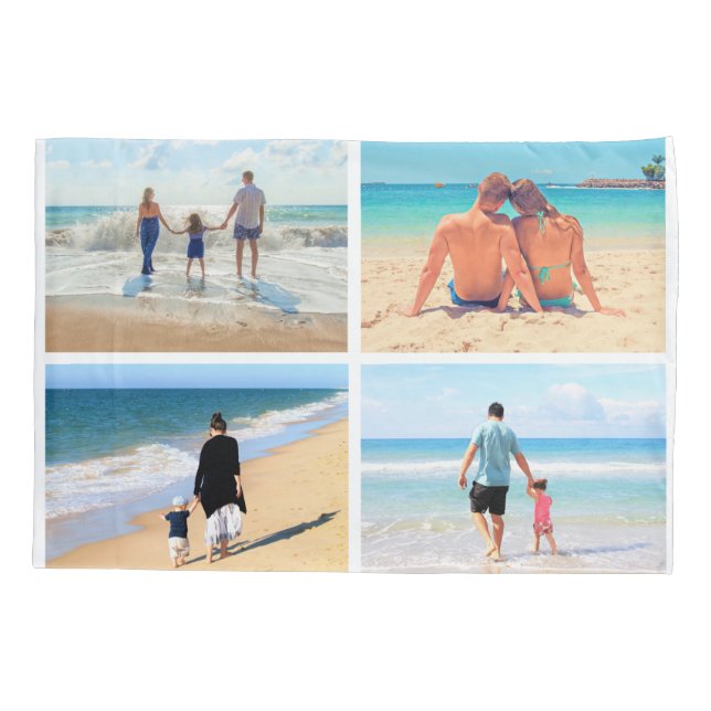 Create Your Own Photo Collage Pillow Case Gift Kissenbezug (Rückseite)