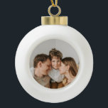 Create Your Own Photo Custom Picture DIY  Keramik Kugel-Ornament<br><div class="desc">Create something truly meaningful with a custom design made just for you. Add your favorite photo to transform a special moment into a personal keepsake that tells your story. Whether it’s a cherished memory, a loved one, or a moment that makes you smile, your image is printed with care to...</div>