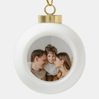 Create Your Own Photo Custom Picture DIY  Keramik Kugel-Ornament