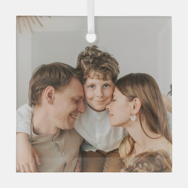 Create Your Own Photo Custom Picture DIY  Ornament Aus Glas (Vorderseite)