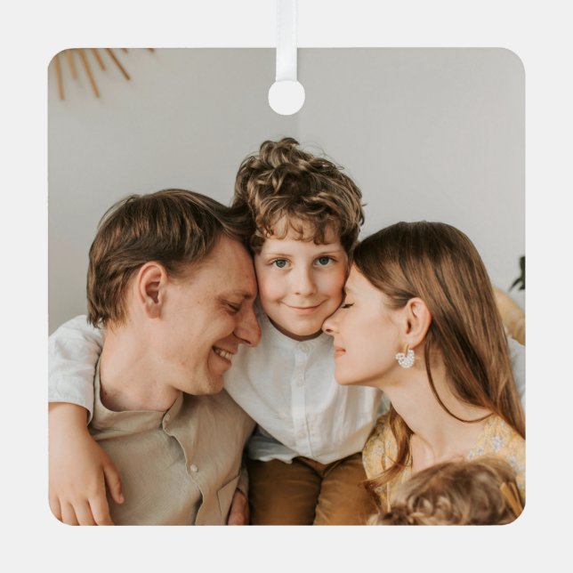 Create Your Own Photo Custom Picture DIY  Ornament Aus Metall (Vorderseite)