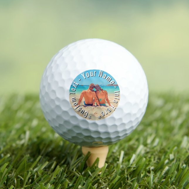 Create Your Own Photo Golf Balls Gift Custom Text Golfball (Insitu T-Shirt)