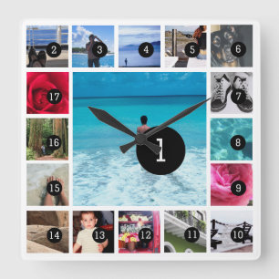 Create Your Own Photo Instagram Style 17 images Quadratische Wanduhr