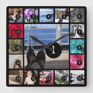 Create Your Own Photo Instagram Style 17 images Quadratische Wanduhr