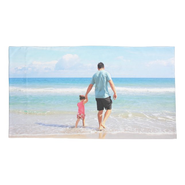 Create Your Own Photo Pillow Case Personalize Gift Kissenbezug (Rückseite)