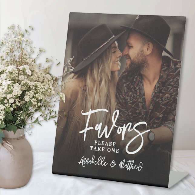 Create Your Own Photo Wedding Favor Table Sign Sockelschild (Create Your Own Photo Wedding Favor Table Sign)