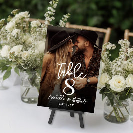 Create Your Own Photo Wedding Favor Table Sign Tischnummer