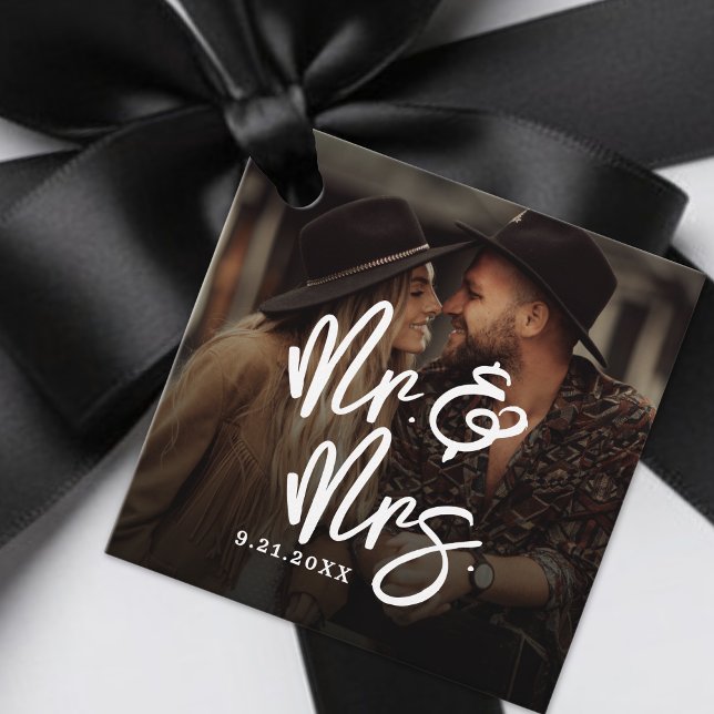 Create Your Own Photo Wedding Geschenkanhänger (Create Your Own Photo Wedding Favor Tags)