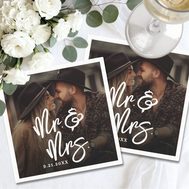 Create Your Own Photo Wedding Serviette (Create Your Own Photo Wedding Napkins)
