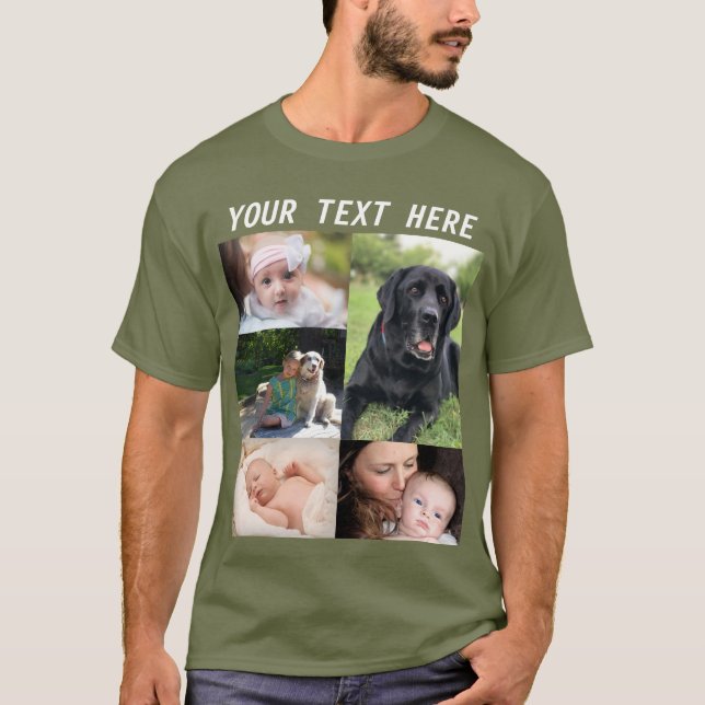 Create your own picture Collage Photo Family T-Shirt (Vorderseite)