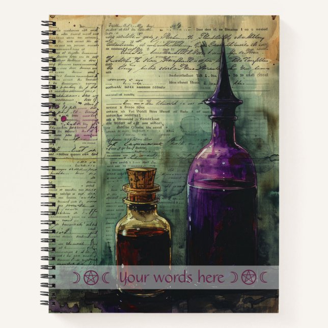 Create Your Own Potion Bottles Apothecary Notizbuch (Vorderseite)