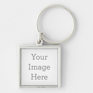 Create Your Own Premium Square Keychain, Small Schlüsselanhänger