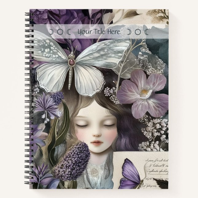 Create Your Own Purple Hedge Witch Botanical Notizbuch (Vorderseite)