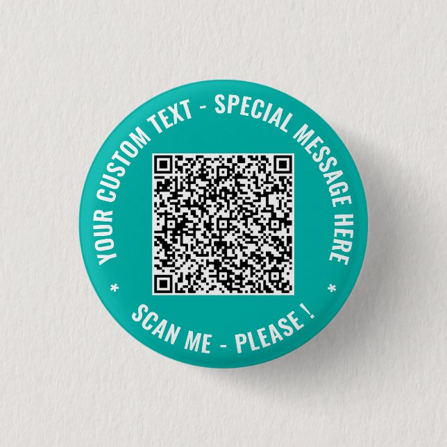 Create Your Own QR Code Buttons Personalized Text (Vorderseite)