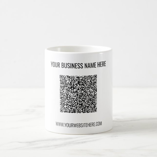 Create Your Own QR Code Coffee Mug Business Gifts Kaffeetasse (Mittel)
