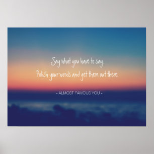 Create Your Own Quote Lake Sunset Poster