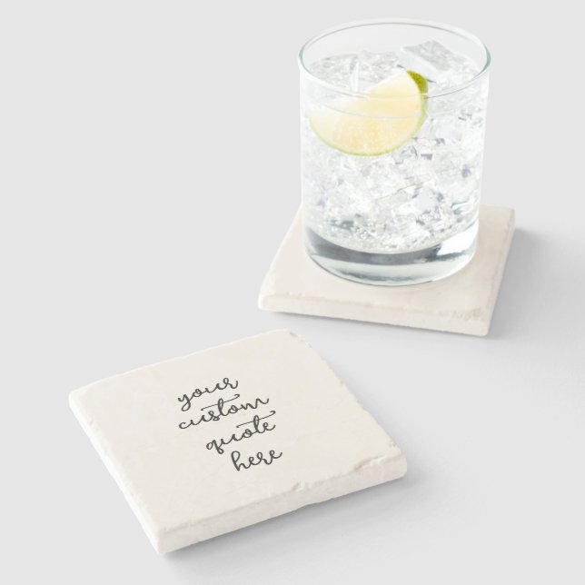 Create Your Own Quote Stone Coaster Steinuntersetzer (Seitenansicht)