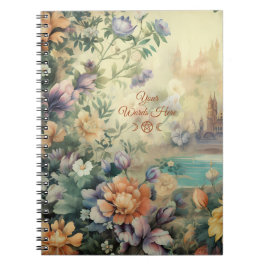 Create Your Own Romantic Castle Lake Garden Floral Notizblock