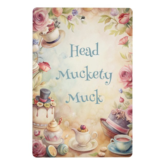 Create Your Own Romantic Whimsical Tea Party Mini Klemmbrett (Rückseite)