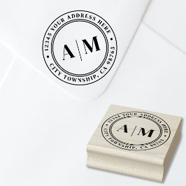 Create Your Own Round Return Address Gummistempel