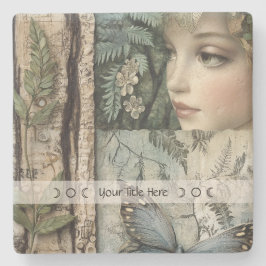 Create Your Own Secret Garden Botanical Witch Steinuntersetzer