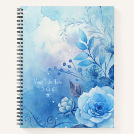 Create Your Own Shabby Chic Blue Roses Floral Notizbuch