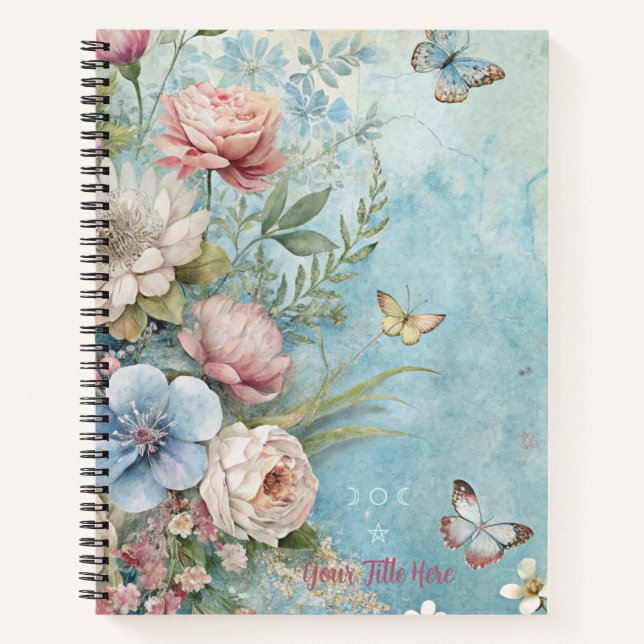 Create Your Own Shabby Chic Butterfly Bouquet Notizbuch (Vorderseite)