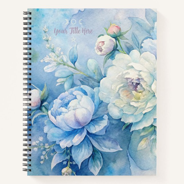 Create Your Own Shabby Chic Cabbage Roses Floral Notizbuch (Vorderseite)