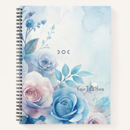Create Your Own Shabby Chic Pink Blue Purple Roses Notizbuch