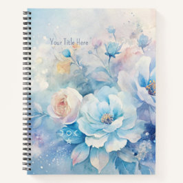 Create Your Own Shabby Chic Pink Blue Rose Bouquet Notizbuch