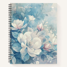 Create Your Own Shabby Chic Pink & White Roses Notizbuch