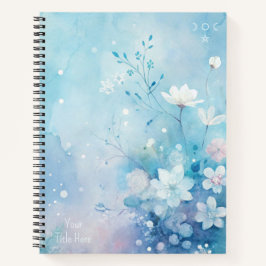 Create Your Own Shabby Chic Pink White Wildflowers Notizbuch