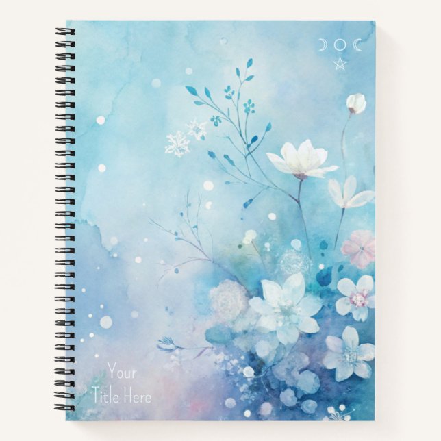 Create Your Own Shabby Chic Pink White Wildflowers Notizbuch (Vorderseite)