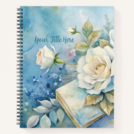Create Your Own Shabby Chic Yellow Roses Floral Notizbuch