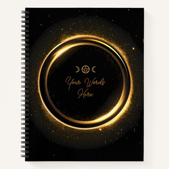 Create Your Own Shiny Golden Ring Notizbuch (Vorderseite)