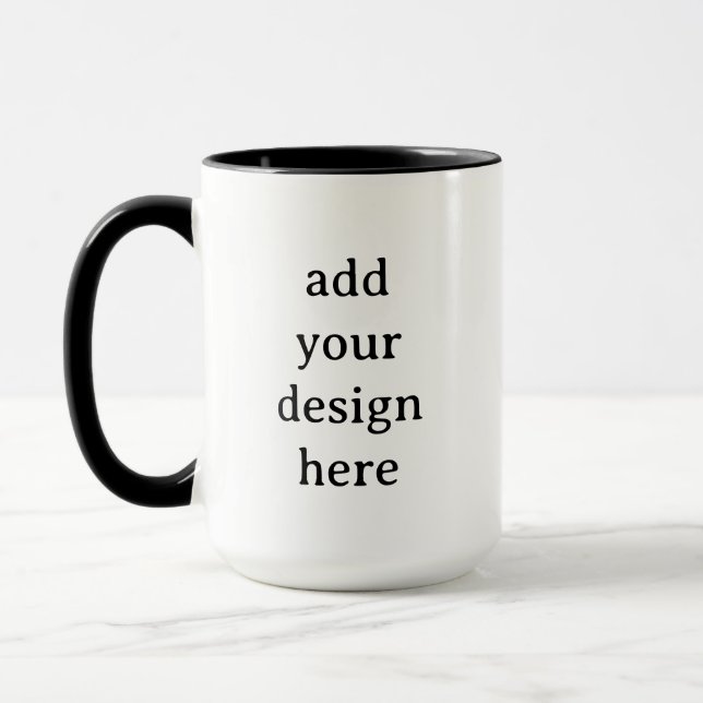 Create Your Own Simple Custom 15 oz Combo Tasse (Links)