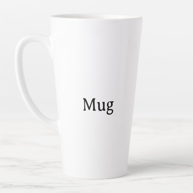 Create Your Own Simple Custom Large 17oz Latte Mug Milchtasse (Links)