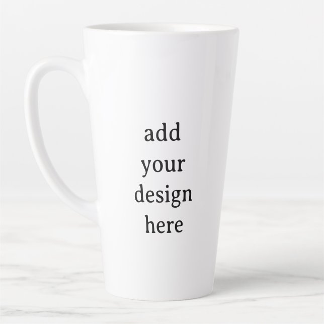 Create Your Own Simple Custom Large 17oz Latte Mug Milchtasse (Links)